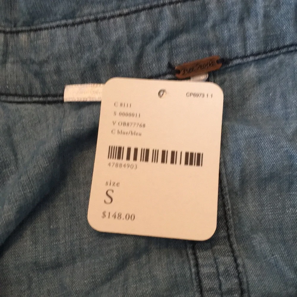 Free people‎ cropped denim shirt